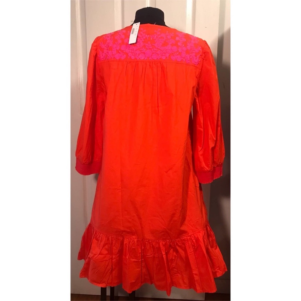J. Crew NEW Embroidered Popover Dress with Ruffled Hem S - Picture 3 of 10
